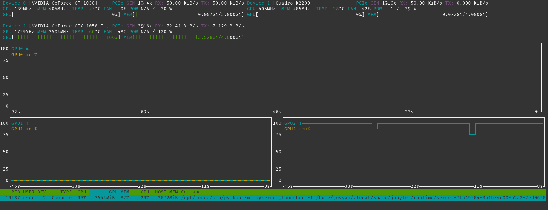 Jupyter NVtop
